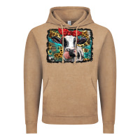 Vintage Coffee holstein cow with glitter and leopard background Vintage Hoodie - BarkalooDesign
