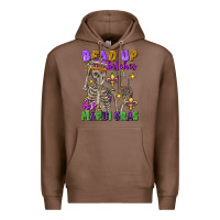 Chestnut Bead up bitches it's Mardi Gras skeleton Premium Hoodie - FaDigitalArtStudio