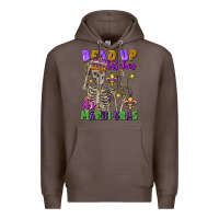 Coffee Bead up bitches it's Mardi Gras skeleton Premium Hoodie - FaDigitalArtStudio