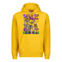 Lemon Bead up bitches it's Mardi Gras skeleton Premium Hoodie - FaDigitalArtStudio