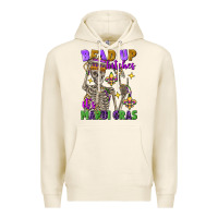 Tofu Bead up bitches it's Mardi Gras skeleton Premium Hoodie - FaDigitalArtStudio