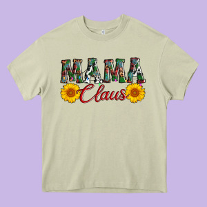 Mama Claus Heavy Core Tee Designed By Adodesignshop