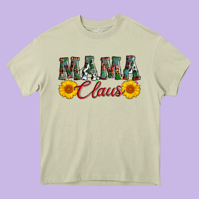 Mama Claus Heavy Core Tee Designed By Adodesignshop
