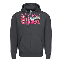 Smoke breast cancer coffee cups Zipper Hoodie - OliviaCreatesArt