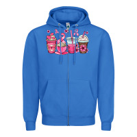True Royal breast cancer coffee cups Zipper Hoodie - OliviaCreatesArt