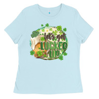 Baby Blue let's get lucked up Ladies Tee - MaliasSmallBusiness