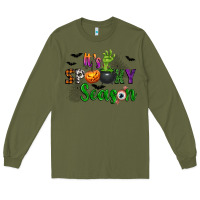 Army Green It's Spooky Season Long Sleeve Tee - texasbilliewilder