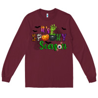 Burgundy It's Spooky Season Long Sleeve Tee - texasbilliewilder