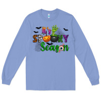 Colony Blue It's Spooky Season Long Sleeve Tee - texasbilliewilder
