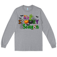 Heather Grey It's Spooky Season Long Sleeve Tee - texasbilliewilder