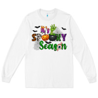 White It's Spooky Season Long Sleeve Tee - texasbilliewilder