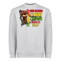 Heather Grey juneteenth breaking every chain since 1865 woman f Heavyweight Sweatshirt - CowGirlArtShop