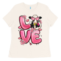 Bone love cow valentine's day Ladies Tee - MaliasSmallBusiness