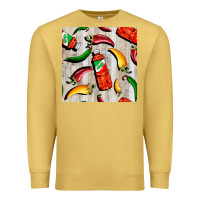 Antique Gold mexican chili and pepper seamless pattern Premium Sweatshirt - BundleAndBundleShop