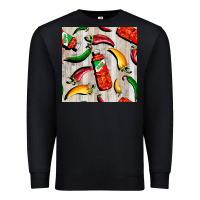 Black mexican chili and pepper seamless pattern Premium Sweatshirt - BundleAndBundleShop