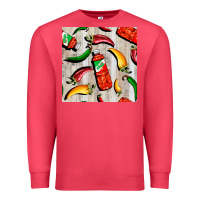 Cardinal mexican chili and pepper seamless pattern Premium Sweatshirt - BundleAndBundleShop