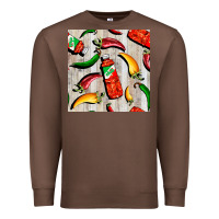Chestnut mexican chili and pepper seamless pattern Premium Sweatshirt - BundleAndBundleShop
