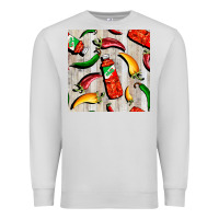 Dove Grey mexican chili and pepper seamless pattern Premium Sweatshirt - BundleAndBundleShop
