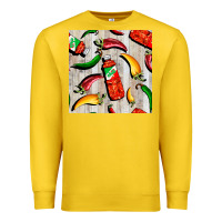Lemon mexican chili and pepper seamless pattern Premium Sweatshirt - BundleAndBundleShop