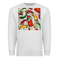 Oatmeal Heather mexican chili and pepper seamless pattern Premium Sweatshirt - BundleAndBundleShop