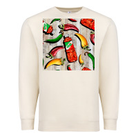 Sandshell mexican chili and pepper seamless pattern Premium Sweatshirt - BundleAndBundleShop