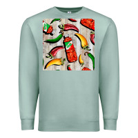 Seafoam mexican chili and pepper seamless pattern Premium Sweatshirt - BundleAndBundleShop