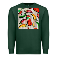 Sports Green mexican chili and pepper seamless pattern Premium Sweatshirt - BundleAndBundleShop