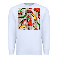 White mexican chili and pepper seamless pattern Premium Sweatshirt - BundleAndBundleShop