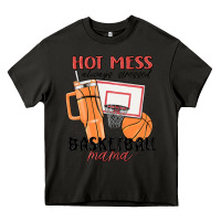 Asphalt hot mess always stressed basketball mama Heavy Core Tee - MaliasSmallBusiness