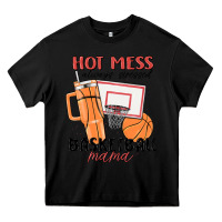 Black hot mess always stressed basketball mama Heavy Core Tee - MaliasSmallBusiness