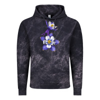 Cloud Black Colorado Rocky Mountain Columbine Flower Vintage Hoodie - RanaPortraitStore