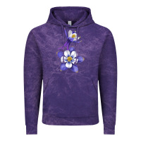 Cloud Purple Colorado Rocky Mountain Columbine Flower Vintage Hoodie - RanaPortraitStore