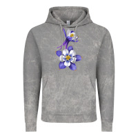 Cloud Rock Colorado Rocky Mountain Columbine Flower Vintage Hoodie - RanaPortraitStore
