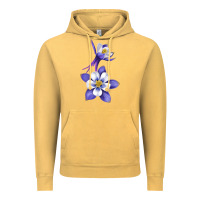 Vintage Mustard Colorado Rocky Mountain Columbine Flower Vintage Hoodie - RanaPortraitStore