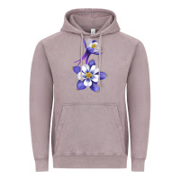 Vintage Zinc Colorado Rocky Mountain Columbine Flower Vintage Hoodie - RanaPortraitStore