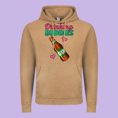 Drinking Buddies Beer Bottle Vintage Hoodie Designed By Jasminsmagicworld
