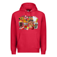 Cardinal School Bus Coffee Cups Premium Hoodie - FaDigitalArtStudio