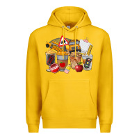 Lemon School Bus Coffee Cups Premium Hoodie - FaDigitalArtStudio