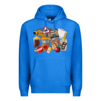 True Royal School Bus Coffee Cups Premium Hoodie - FaDigitalArtStudio