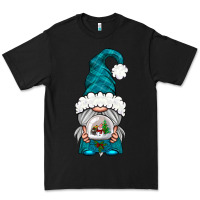 Black winter gnome with snow globe Premium Tee - NancyCooperArtShop