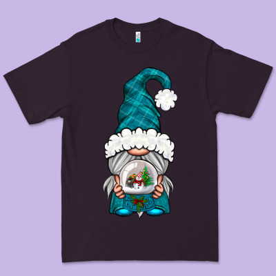 Winter Gnome With Snow Globe Premium Tee Designed By Nancycooperartshop