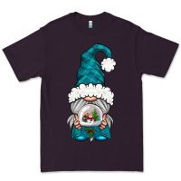 Plum winter gnome with snow globe Premium Tee - NancyCooperArtShop