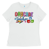 White daycare teacher Ladies Tee - MaliasSmallBusiness