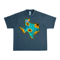 Midnight Navy Sunflower Turquoise Texas Urban Heavy Tee - Bettercallsaul