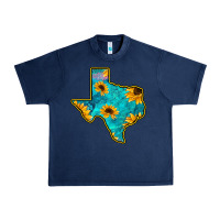 Navy Sunflower Turquoise Texas Urban Heavy Tee - Bettercallsaul