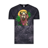 Cloud Black camel with oasis Vintage Tee - BarkalooDesign