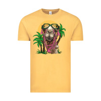 Vintage Mustard camel with oasis Vintage Tee - BarkalooDesign