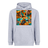 Heather Grey cowboy rodeo seamless pattern Heavyweight Hoodie - BundleAndBundleShop