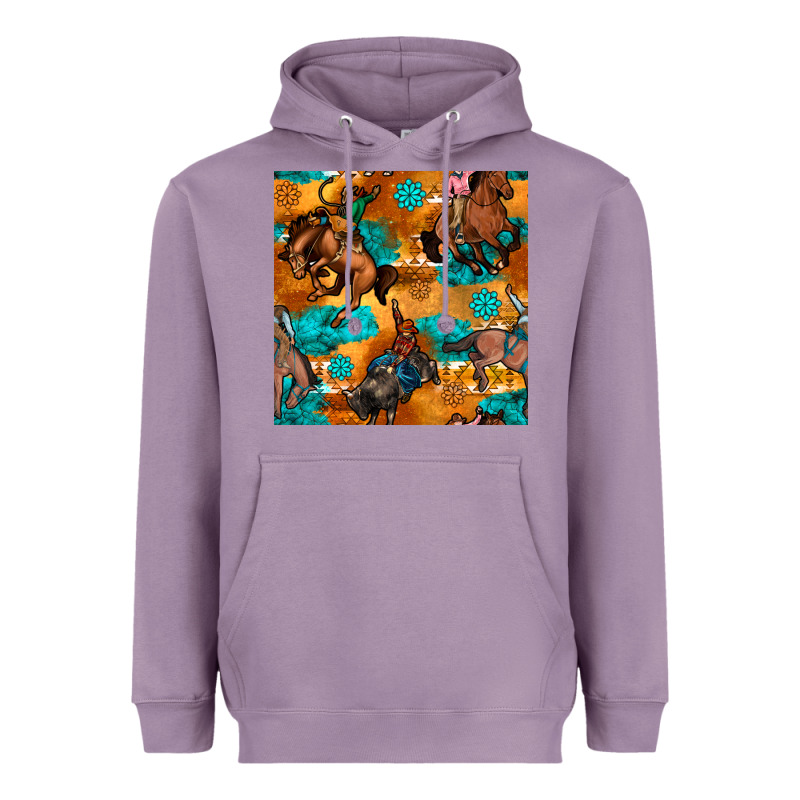 Cowboy Rodeo Seamless Pattern Heavyweight Hoodie by BundleAndBundleShop | Teevron
