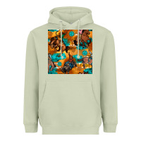 Matcha cowboy rodeo seamless pattern Heavyweight Hoodie - BundleAndBundleShop